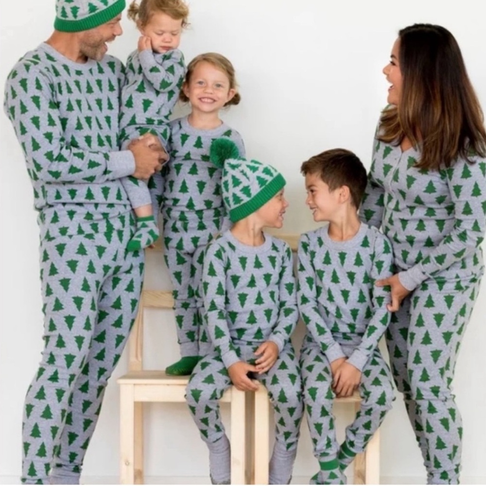 Green Tree Pattern Kids Pajamas